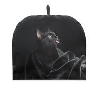 Urndoeng Black Cat Tea Cosy for Breakfast & Afternoon Tea, 600D Polyester Heat-Resistant Cover w/Hanging Loop, 4-8 Cup Teapot Insulator, British Farmhouse Kitchen Décor