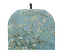 Urndoeng Blossoming Almond print Tea Cozy for Teapot Insulated Kettle Cover Oil Painting Extra Thick Tea Pot Cover for English Breakfast & Coffee Time, Hanging Loop Foldable Insulator
