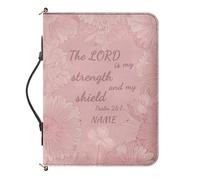 Urndoeng Floral Print Custom Bible Cover for Men Women Lightweight Carrying Church Case Bible Book Bag Bible Protective with Handle and Bookmark