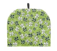 Urndoeng Green Tea Cosy W/Quilted Padding Heat-Resistant Teapot Cozy For English Breakfast & Coffee Time, Hanging Loop Foldable Insulator Leaf Print