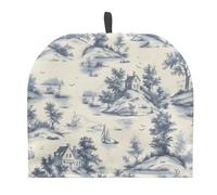 Urndoeng Large Tea Cosy For Breakfast & Tea Time Double Heat-Resistant Cover w/Hanging Loop, 4-8 Cup Teapot Insulator British Retro Print