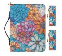 Urndoeng Mandala Pattern Bible Covers for Women Girls Bible Carrying Bag with Removable Pen Slots for Bible Study Church Religious Bible Organizer Colorful