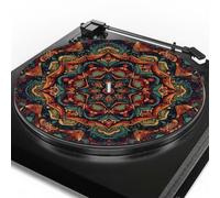 Urndoeng Mandala Style Turntable Mat 11.6 Inch Turntable Slipmat Antistatic Anti Slip Felt Platter Slip Mat For Better Sound Fit Vinyl Vintage Player