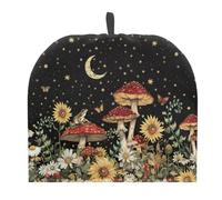Urndoeng Mushroom Moon Print Tea Cozy for Teapot Tea Kettle Cover Tea Pot Kitchen Decorative With Handle Dust Cover for Keeping Warm Can Hung And Folded