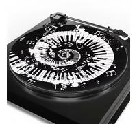Urndoeng Piano key Vortex Turntable Mat, Slipmat For Vinyl Lp Record Player, 11.6 Inch Anti Static Turntable Platter Mat