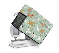 Urndoeng Sewing Machine Cover With Storage Pocket, Waterproof And Wear-Resistant, Dust & Pet Hair Protection, Compatible With Brother,Janome And Singer Machine (Green)