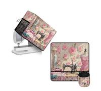 Urndoeng Sewing Machine Protective Cover and Table Mat with Small Cylinder and Pocket Durable Waterproof Sewing Supplies For Fits Standard Singer, Brother and Janome Machines Sewing Element