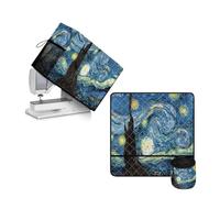 Urndoeng Sewing Machine Protective Cover and Table Mat with Small Cylinder and Pocket Durable Waterproof Sewing Supplies For Fits Standard Singer, Brother and Janome Machines The Starry Night Blue