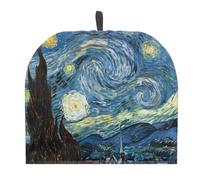 Urndoeng Tea Cosy for 6-Cup Teapot,Starry Night Art Insulator w/ 3-Layer Padding, Machine Washable & Foldable for British Breakfast & Coffee Time (Blue)