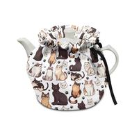 Urndoeng Teapot Thermic Cover Cute Cat Print Tea Cosy For Teapot Insulated For Protecting Kettle Coffee Pot Ideal To Keep Warm At Breakfast Kitchen And Coffee Table Decorations