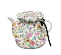 Urndoeng Teapot Thermic Cover Small Flower Print Tea Cosy For Teapot Insulated For Protecting Kettle Coffee Pot Ideal To Keep Warm At Breakfast Kitchen And Coffee Table Decorations