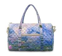 Urndoeng Water Lilies Pattern Gym Bag for Women, Lightweight Quilted Duffle Bag Travel Bag, Weekender Overnight Bag Diaper Hospital Dance Bag for Travel, Gym