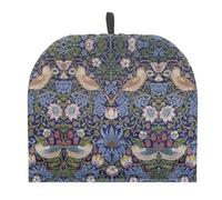 Urndoeng William Morris Strawberry Thief Pattern Tea Cozy for Teapot Novelty Tea Pot Kitchen Decorative with Handle Dust Cover for Keeping Warm Can Hung and Folded