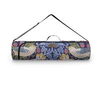Urndoeng William Morris Strawberry Thief Pattern Yoga Mat Bag with Large Size Zipper Pocket and Adjustable Shoulder Strap Lightweight Yoga Accessories for Gym Workout Outdoor