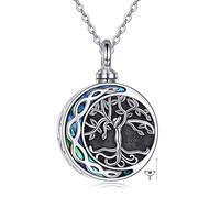 urne funéraire celtique en argent sterling avec pendentif en fme d'arbre de vie pour homme et femme, Nown