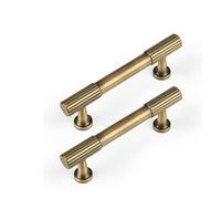 Urnew 5 Pack Antique Solid Brass Cabinet Handle, 3 inch（160mm Hole Center Dresser Drawer pulls, Vanity Bathroom Cupboard Wardrobe Household Hardware，Brushed BronzeFinish