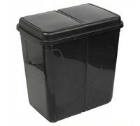 URNLIVING 90L Double Kitchen Recycling Bin Under Sink | Dual Compartment Pull-Out Trash Can - Black