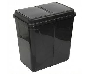 URNLIVING 90L Double Kitchen Recycling Bin Under Sink | Dual Compartment Pull-Out Trash Can - Black