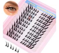 URNNE Manga Lashes Natural Look Cluster Lashes Anime Lashes Faux Mink Lashes Wispy Fluffy Eyelashes Spiky C Curl Individual Cluster (Wispy03)