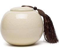 Urns Ashes,Mini Cremation Urn,Pet, Keepsake,Adult Funeral Ceramics Seal Moisture Proof Handcrafted High Temperature Fired, 4.7 * 3.9(White)