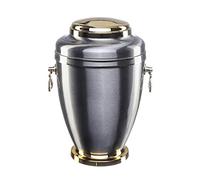 Urns for Ashes Adult Large Cremation Funeral Human Memorial Burial Remain Metal Full Size Gold Silver Handle