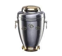 Urns for Ashes Adult Large Cremation Funeral Human Memorial Burial Remain Metal Full Size Gold Silver Handle Heart