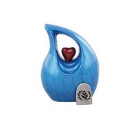 Urns of Dignity Keepsake Urn for Human Ashes - Heart Design Memorial Urn, Small Cremation Urn, Funeral Urn for Women & Men, Home Display or Burial (Non-Customize, Keepsake 1)