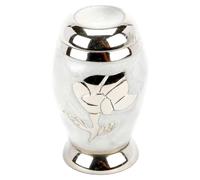URNS UK Crewe White Cremation Ashes Keepsake Mini Urn