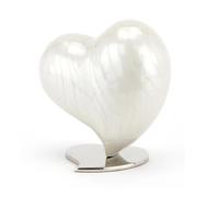 Urns UK Hand Crafted Funeral Cremation Ashes Urn Heart Large Watford Pearl UU420009A