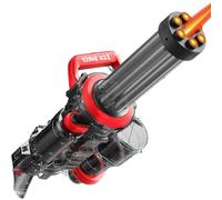 UROINT Electric Water Gun for Kids, Powerful Automatic Water Pistol Blaster Toy With Led Light, Electric Squirt Gun Super Soaker Long Range 36FT Pool Party Gift for Adult Boy Girl (Gatling Black)