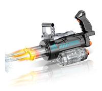 UROINT Electric Water Gun for Kids, Powerful Automatic Water Pistol Blaster Toys Led Light (Gatling Black)