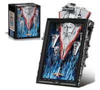 UROINT Space War Ship Building Block Sets for Adults, 5345 Piece Large 3D Wall Art Display Warship Model Kit, Cool Home Room Decor, Xmas Christmas Birthday Gifts for Teens Boys Age 13 14 15 16+