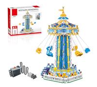 UROINT Swing-Ride Building Set, Motorized Electric Control LED Light, City Amusement Park Toy for Boy Girl Ages 6 7 8 9+, Birthday Gifts for Adult Kid Teen, Theme Construction Collection 1892pcs