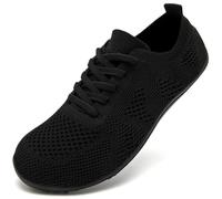 UROMGV Barefoot Shoes for Women Minimalist Slip On Zero Drop Jogging Sneakers Comfortable Soft Fashionable Yoga Shoes All_Black UK 5.5