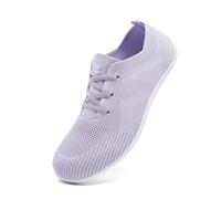 UROMGV Barefoot Shoes for Women Minimalist Slip On Zero Drop Jogging Sneakers Comfortable Soft Fashionable Yoga Shoes Light_Purple_B UK 6