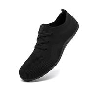 UROMGV Barefoot Shoes for Women Minimalist Slip On Zero Drop Jogging Sneakers Comfortable Soft Fashionable Yoga Shoes Black_B UK 5
