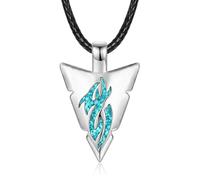 URONE Arrowhead Necklace Sterling Silver Arrowhead Turquoise Pendant Viking Norse Pagan Jewellery Gifts for Men
