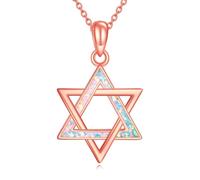 URONE Star Of David Necklace 925 Silver Star Of David Hexagram Pendant Necklace Israel Jewish Jewellery For Men Women