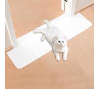 Uross Carpet Protector for Pets -110CM White Round Corner Plastic Carpet Protector, Under Door Cat Carpet Protector for Doorway, Anti Cat Scratch Carpet Protector Mat, Stop Cats from Scratching Carpet