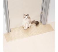 Uross Carpet Protector for pets - Cat Carpet Protector for Doorway, Anti Scratch Under Door Cats Scratch Protectors Mat, Easy to Cut Plastic Carpet Scratch Stopper, Cat Scratch Guard Carpet 110CM-Gold