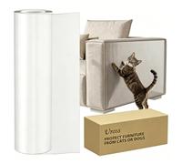 Uross Door Protector from Dog Scratching- 43CM X500CM Cat Scratch Furniture Protector, Dog Door Protector Scratcher Guard, Transparent Self Anti-Scratch Cat Furniture Protector Tape for Window