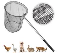 Uross Large Catch Net - Anmial Net for Cat, Dog, Chicken,Goose, Ducks, Bird, Butterfly with Heavy-Duty Handle Adjustable to 5 Lengths