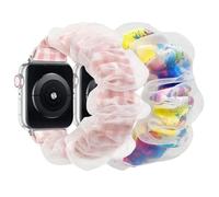 Urpanda 2PCS Scrunchie Band Compatible with Apple Watch Bands for Women Men 42mm 44mm 45mm 46mm 49mm, Elastic Boho Bracelet Stretchy Fabric Cute Holiday iWatch Band Series 11 10 9 8 7 6 5 4 3 2 1 SE3