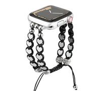 URPANDA Boho Band Compatible with Apple Watch Bands for Women Men 38mm 40mm 41mm 42mm, Natural Stone Dressy Wrap Beaded Heart Bracelet Watch Strap for iWatch Band Series 11/10/9/8/7/6/5/4/3/2/1/SE 3