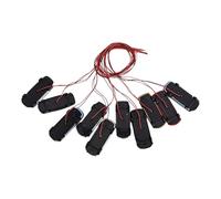 URPIZY 10 Pieces 1:87-1:100 H0 Model Train with Lights, 6V Illuminated Railway Vehicles for Scale Layouts, 45x16x11mm Random Style