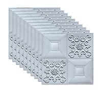 URPIZY 10Pcs 3D Foam Wall Tiles Wall Stickers Wall Panels Tile Brick Wall Sticker, Self Adhesive Wall Tiles for Living Room Bedroom Children's Room 35x35cm