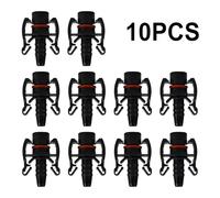 URPIZY 10Pcs Car Expansion Tank Water Hose Straight Connector, Black, ABS Plastic, for Automotive Cooling System