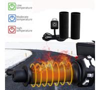 URPIZY 12V Motorcycle Heated Hand Grips Kit, 3-Gear Adjustable Temperature, IP67 Waterproof, Fast Heating in 10 Seconds, for 12V Battery Motorcycles