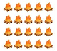 URPIZY 20PCS Resin Bonfire Ornaments Miniature Gardens, 2.8cm Wild for Man Campfire Crafts with Realistic for Flame Effect Fairy Village Decor(20PCS)
