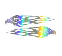 URPIZY 2Pcs 3D Motorcycle Sticker, Motorcycle Tank Decals Stickers Eagle Decal Car Sticker Decor Decal for SUV Motorcycle(Colorful)